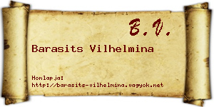 Barasits Vilhelmina névjegykártya